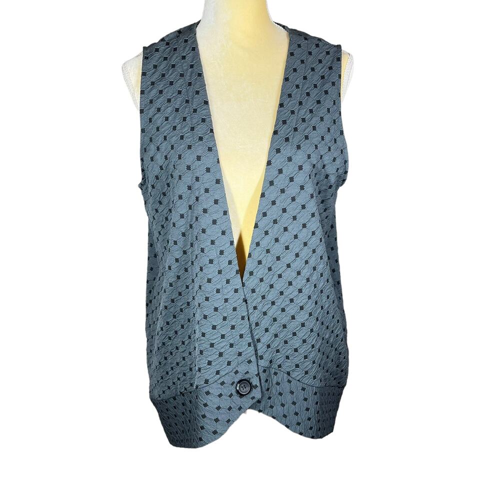 Comfy USA Boxy Lagenlook Vest Size Medium EUC Style # BK103